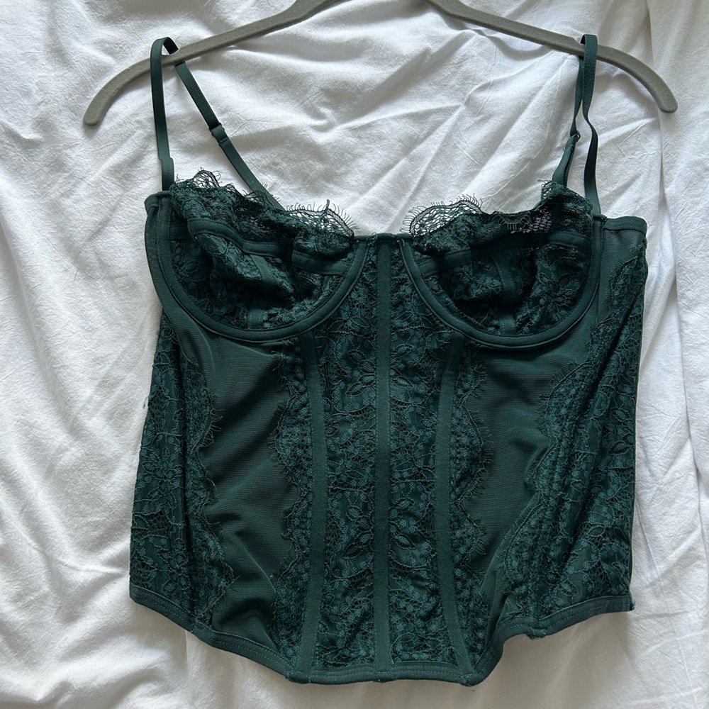 Urban Outfitters green corset top